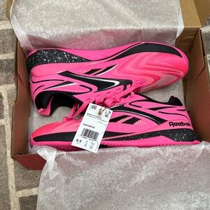 Reebok Women's Hot Pink and Black Athletic Running Shoes